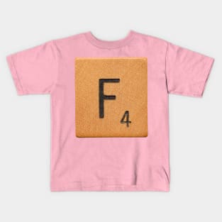 Scrabble Tile 'F' Kids T-Shirt